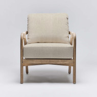 Interlude Home Delray Lounge Chair - White Ceruse/ Natu