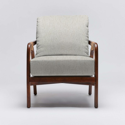 Interlude Home Delray Lounge Chair - Chestnut/ Fog