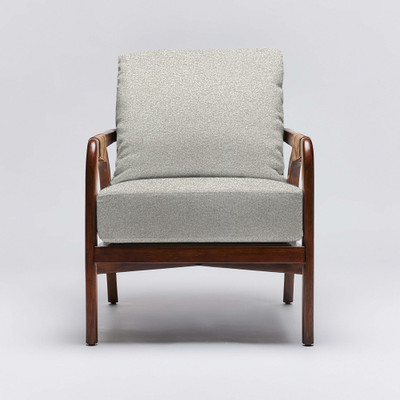 Interlude Home Delray Lounge Chair - Chestnut/ Hemp