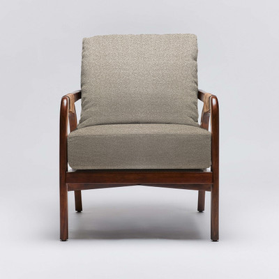 Interlude Home Delray Lounge Chair - Chestnut/ Pebble