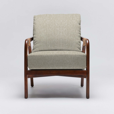Interlude Home Delray Lounge Chair - Chestnut/ Straw