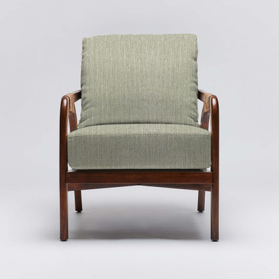 Interlude Home Delray Lounge Chair - Chestnut/ Fern