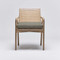 Interlude Home Delray Arm Chair - White Ceruse/ Moss