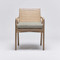 Interlude Home Delray Arm Chair - White Ceruse/ Hemp