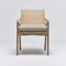 Interlude Home Delray Arm Chair - White Ceruse/ Natural