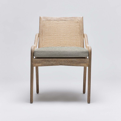 Interlude Home Delray Side Chair - White Ceruse/ Hemp