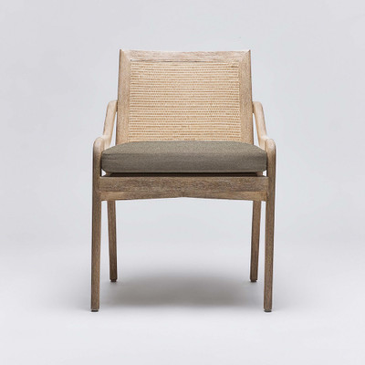 Interlude Home Delray Side Chair - White Ceruse/ Pebble