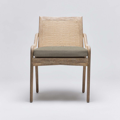 Interlude Home Delray Side Chair - White Ceruse/ Sisal