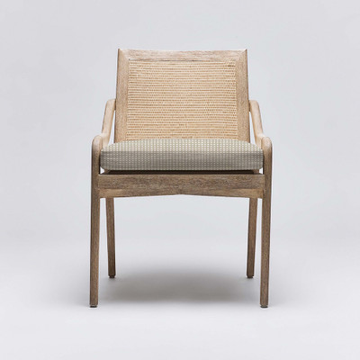 Interlude Home Delray Side Chair - White Ceruse/ Natura