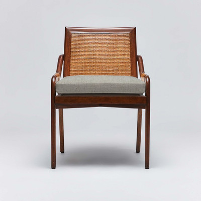 Interlude Home Delray Side Chair - Chestnut/ Fog