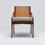 Interlude Home Delray Side Chair - Chestnut/ Hemp
