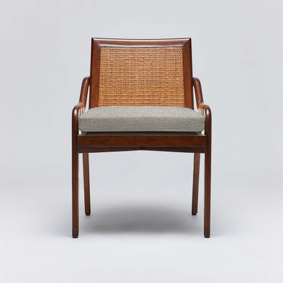 Interlude Home Delray Side Chair - Chestnut/ Hemp
