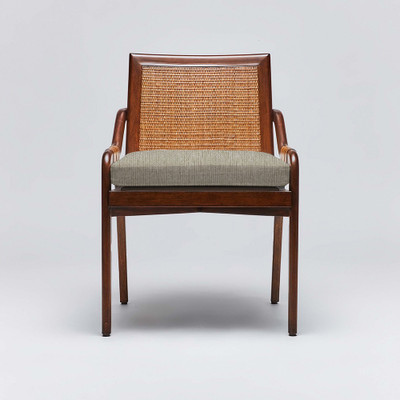 Interlude Home Delray Side Chair - Chestnut/ Straw