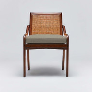 Interlude Home Delray Side Chair - Chestnut/ Sisal