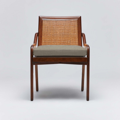 Interlude Home Delray Side Chair - Chestnut/ Sisal