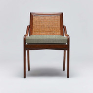 Interlude Home Delray Side Chair - Chestnut/ Fern