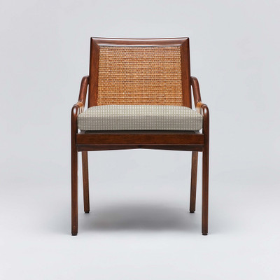 Interlude Home Delray Side Chair - Chestnut/ Natural Cr