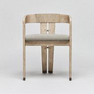 Interlude Home Maryl Iii Dining Chair - Washed White/ Hemp