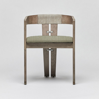 Interlude Home Maryl Iii Dining Chair - Washed Grey/ Fern