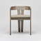 Interlude Home Maryl Iii Dining Chair - Washed Grey/ Natural Cream