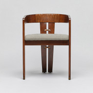 Interlude Home Maryl Iii Dining Chair - Chestnut/ Hemp