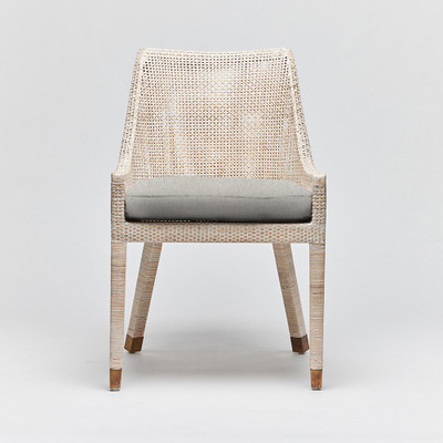 Interlude Home Boca Dining Chair - White Wash/ Hemp