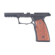 Sharps Bros., Grip Module, Fits Sig P365X Macro with No Manual Safety, Anodized Finish, Black, Brazilian Cherry Wood Grips