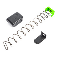 MEC-GAR USA +2 ADAPTER FLOORPLATE SET, FITS MEC-GAR GLOCK-9MM FULL SIZE MAGAZINES-BLK FLOOR PLATE, GREEN FOLLOWER