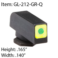 AMERIGLO PROGLO LUMIGREEN WITH SQUARE FRONT-GL-212-GR-Q for Glocks GEN 1-5