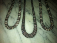 FABULOUS JEWELRY DARK DEEP PURPLE SPINY OYSTER SHELL NECKLACE STERLING CONES_3
