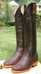 Tall Hornback Crocodile Boots
