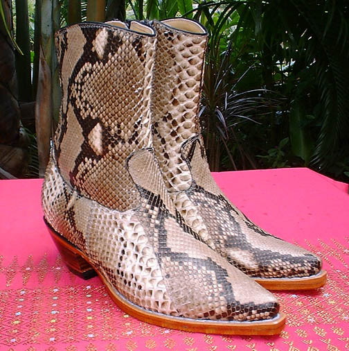Ladies Python Snake Boots - Motorcowboy