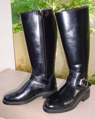 Bottes Motard Wesco Motor Patrol 16 Pouces En Cuir Noir - Neuf Avec Emballage