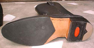 Leather sole with rubber