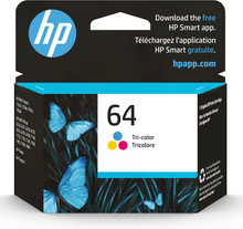 HP 64 Tricolor Original Ink Cartridge | STANDARD CAPACITY | N9J89AN