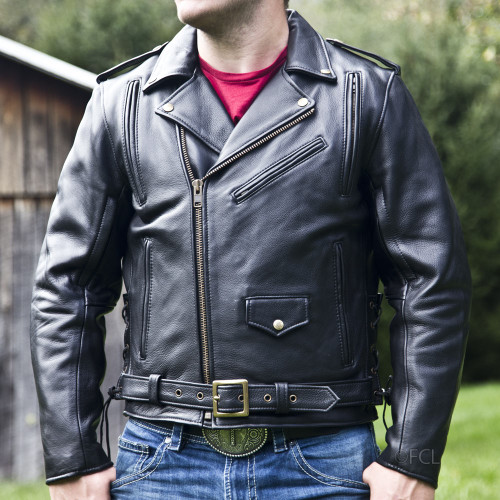 Download Men's Classic Motorcycle Jacket I - Fox Creek Leather