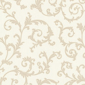 Bradford Harper Elegant Scroll Cream Wallpaper 492-2108