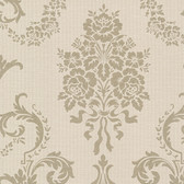 Buckingham Chambers Floral Damask Sepia Wallpaper 495-69001