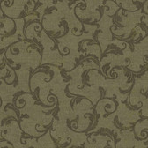 Carleton Tonal Scroll Seaweed Wallpaper 292-80509