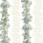 344-68733-Preshea Blue Rose Stripe wallpaper