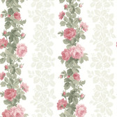 344-68735-Preshea Pink Rose Stripe wallpaper
