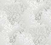 Contemporary Christel Fading Busy Toss Wallpaper in Silver and White CHR1163