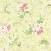 291-70003-Yellow Floral Trail Acanthus wallpaper