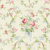 291-70202-Light Green Floral Bouquet wallpaper