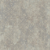 VIR98233 - Aubrey Brown Crystal Medallion Texture Wallpaper