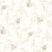 992-68308-Lori Light Green Floral Trellis wallpaper