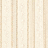 992-68320-Trish Cream Satin Floral Scroll Stripe wallpaper