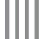 ZB3418 Boys Will Be Boys Wide Stripe Pinstripe Wallpaper-White, Grey