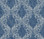 medium blue & dark blue & silver Watercolors Batik Ogee Wallpaper