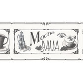 Norwall KV79530 Caf_ Latte  border of coffee cups and ads